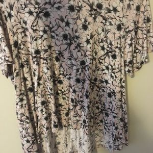 h&m flowery pink shirt